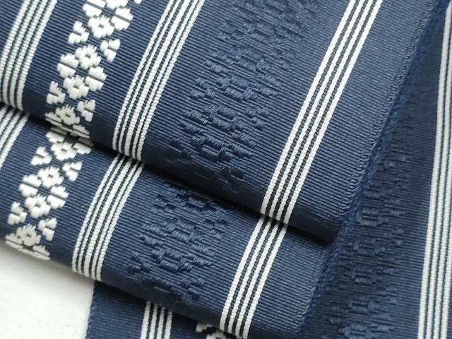 平和屋着物●男性 本場筑前博多織 両面 角帯 献上 正絹 逸品 CABA1015hy