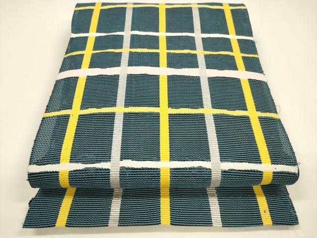 平和屋着物＊夏物　八寸名古屋帯　吉野間道　銀糸　DAAY8496cm