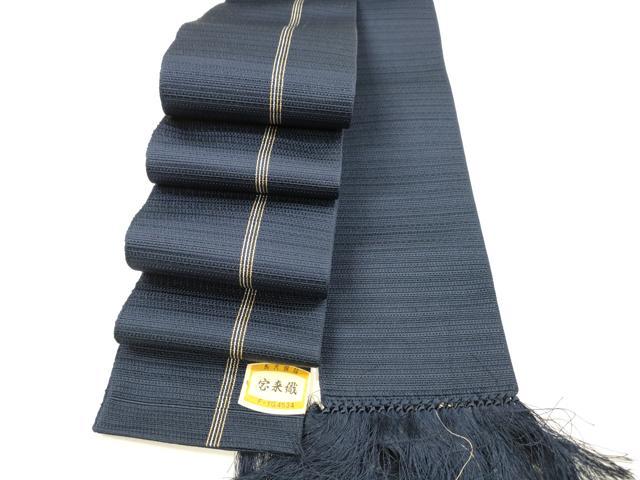 平和屋着物●男性 角帯 宝来織 間道 正絹 逸品 DAAZ4094cm