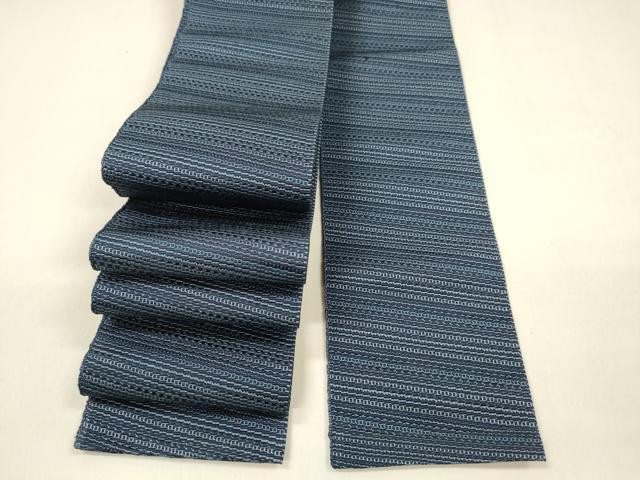 平和屋着物●男性　本場筑前博多織　角帯　抽象文様　正絹　逸品　DAAZ4100cm