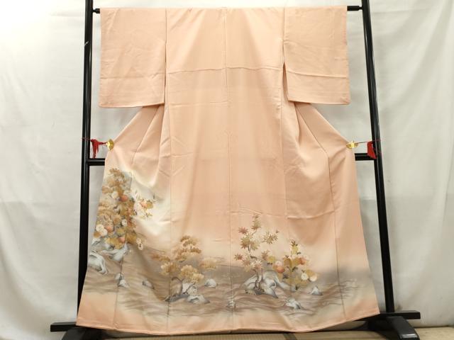 平和屋着物■豪華色留袖　立波枝花文　暈し染め　金彩　正絹　逸品　AABD2579cs