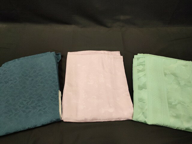 楽天平和屋平和屋本店■色無地 まとめて 3点 人物 花柄 番傘 地紋 など 着用可能多数 全て正絹 ppp3146