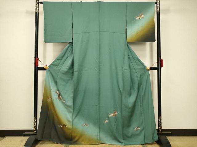 平和屋着物■訪問着　楽器文　暈し染め　金銀彩　正絹　逸品　AABC5528sx