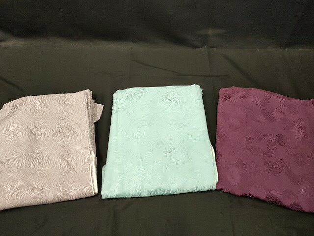 楽天平和屋平和屋本店■色無地 まとめて 3点 花柄 葡萄葉 流水 地紋 など 着用可能多数 未使用品あり 全て正絹 ppp3150