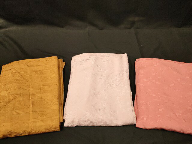 楽天平和屋平和屋本店■色無地 まとめて 3点 葡萄葉 観世水 地紋 など 着用可能多数 全て正絹 ppp3153