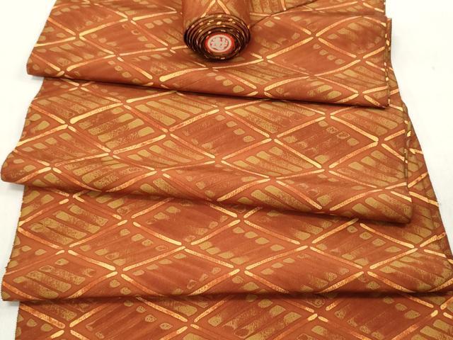 平和屋着物▼羽織・コート　反物　羽尺　ろうけつ染め　菱文　三越扱い　逸品　未使用　DABC7496we