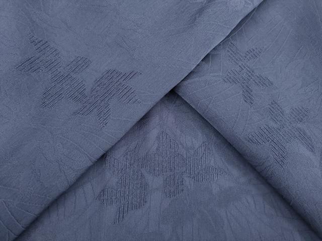 平和屋着物●上質な色無地　草花地紋　濃鼠色　正絹　逸品　未使用　AABD7654ck...