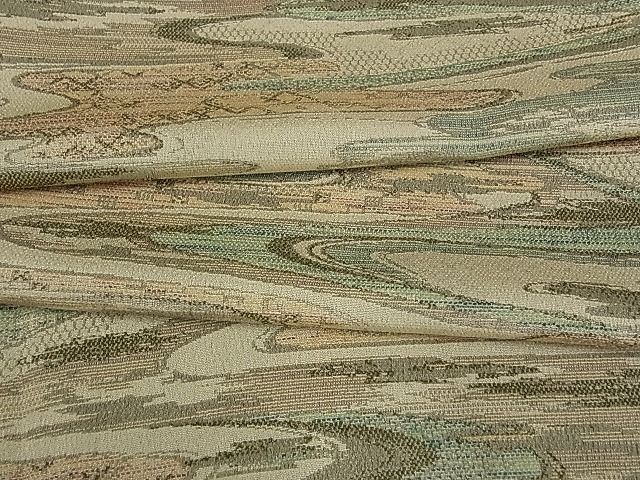 平和屋着物◆お召　霞文　着丈154.5cm　裄丈64cm　正絹　逸品　mop4380