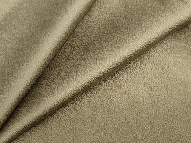 Kimono - 平和屋着物●上質な色無地　枝葉地紋　肥後煤竹色　正絹　逸品　DABD9826ud