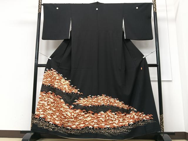 平和屋着物■豪華黒留袖　作家物　浜松文　金彩　正絹