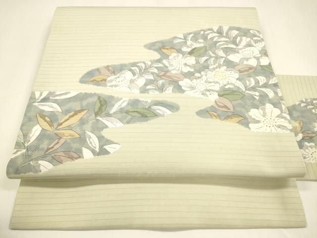 樂天商城 - 平和屋着物＊夏物　絽塩瀬　九寸名古屋帯　辻が花　正絹　逸品　DAAY8471cm