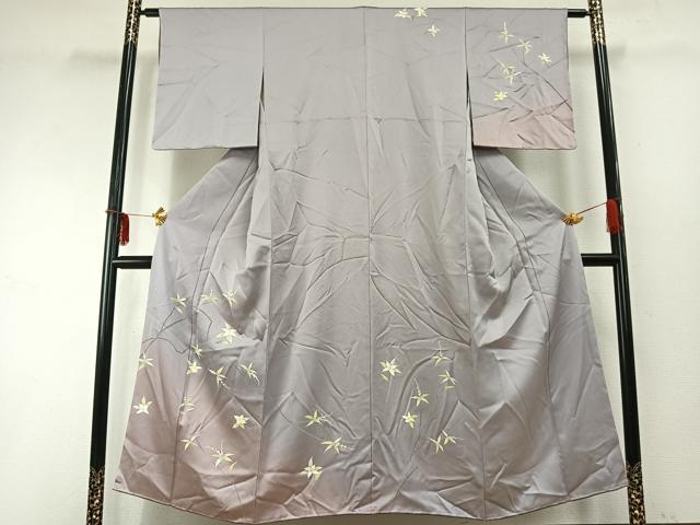 Rakuten - 平和屋着物●訪問着　枝花文　暈し染め　正絹　逸品　AABD0741fy