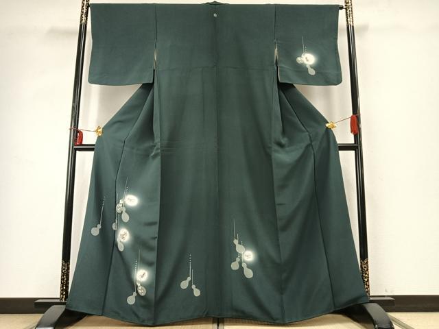Rakuten - 平和屋着物●訪問着　刺繍　瓢箪　蛍暈し　銀糸　銀彩　正絹　逸品　AABD8525fy