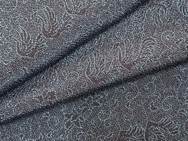 平和屋着物●重要無形文化財　人間国宝　中村勇二郎　江戸小紋　平等院鳳凰　鬼しぼ縮緬　正絹　逸品　AABD8647fy