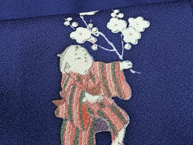 平和屋着物■上質な小紋　童子遊び　正絹　逸品　CAAZ1935xe
