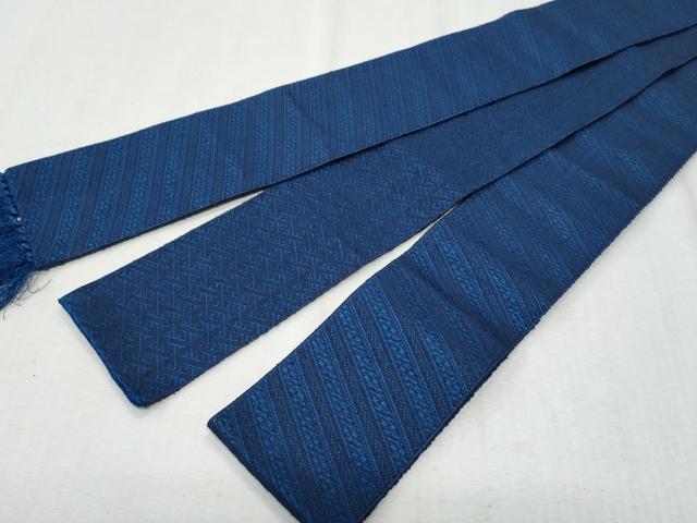 平和屋着物◎男性 両面 角帯 斜線文正絹 逸品 CAAZ4932fb