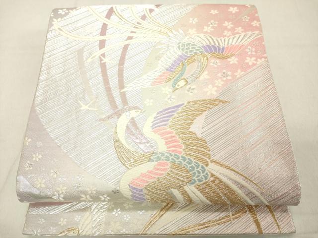 Other - 平和屋着物◎両面　六通柄袋帯　唐織　鳳凰花文　金銀糸　正絹　逸品　DABB2385cd