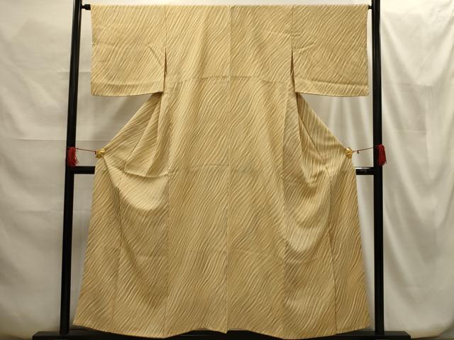 Uramono - 平和屋着物■上質な小紋　よろけ縞　正絹　逸品　AABG8280sx