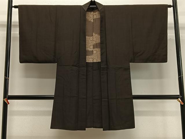 平和屋着物∞男性　長羽織　霞文　正絹　逸品　CABD4546ua