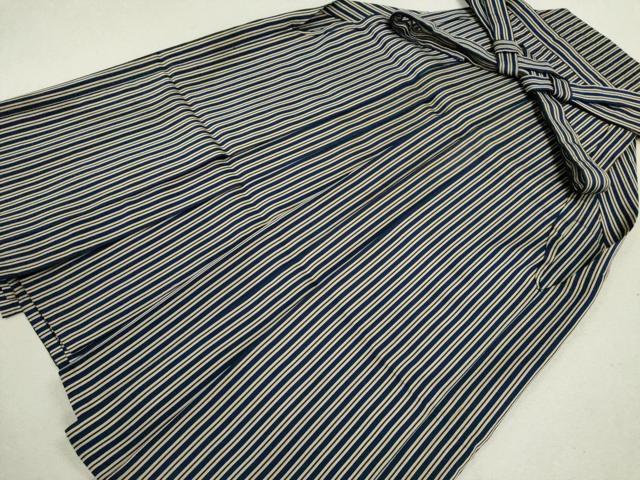 平和屋着物■男性　行灯袴　縞　正絹　逸品　CABD9653ze