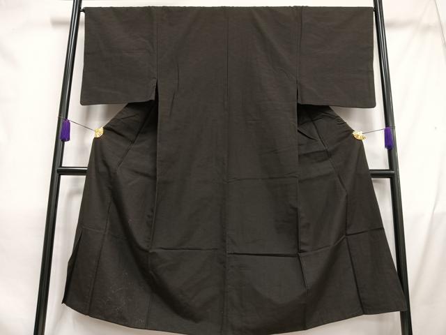 平和屋着物■男性　紬　赤墨色　正絹　逸品　AABC7798oa