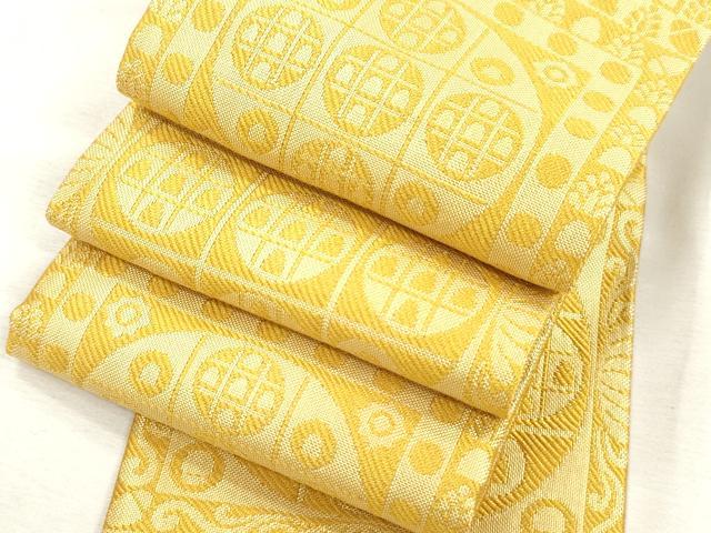 平和屋着物●男性　角帯　幾何学文　正絹　逸品　CABH6763dy