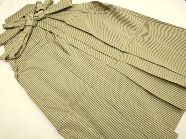 平和屋着物●男性　馬乗り袴　間道　正絹　逸品　DAAZ5259du