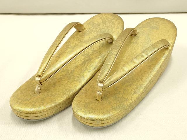 平和屋着物▼和装小物　和装草履　霞文　金糸　逸品　AABC4307ay