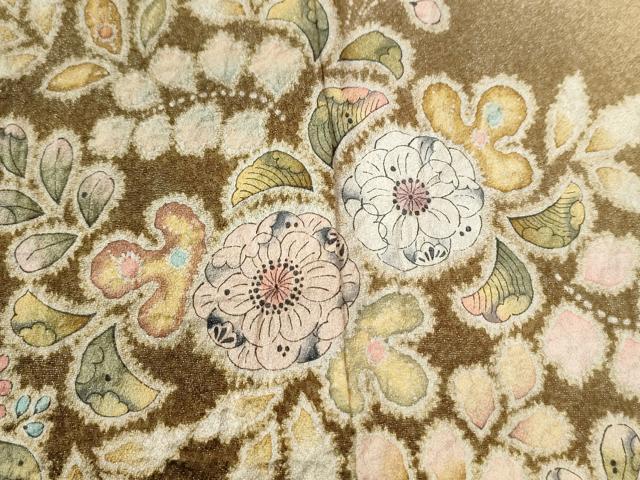 平和屋着物●越後十日町の一流染匠　桐屋・翠山工房　訪問着　辻が花　絞り　暈し染め　金彩　正絹　逸品　CAAZ3982yc