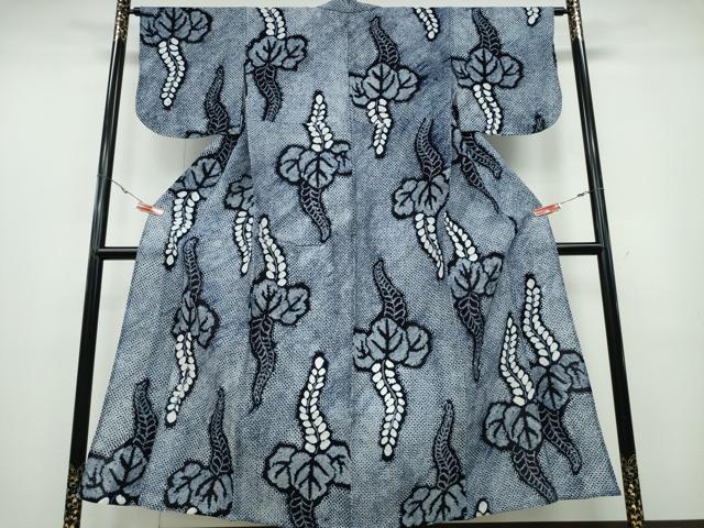 平和屋着物∴夏物　浴衣　有松鳴海絞り　桐花文　綿　逸品　CABA0674ng