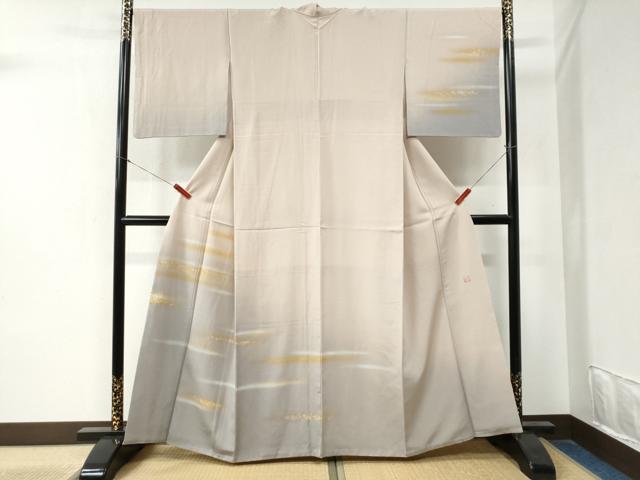 平和屋着物●人間国宝　福田喜三郎　訪問着　霞文　暈し染め　金彩　正絹　逸品　CABA6212yc