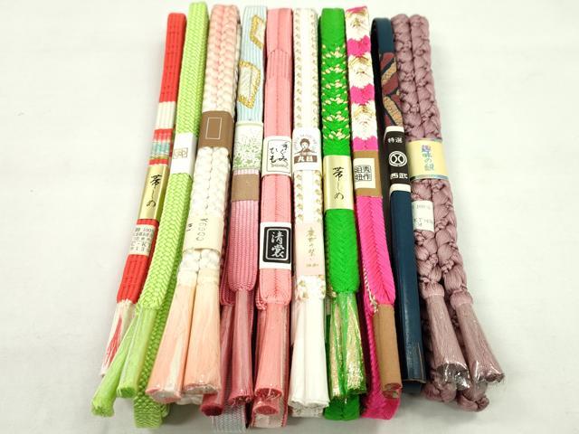 Other - 平和屋着物●和装小物　帯締め10本セット　高麗組　大和組　礼装用　レザー　西武百貨店扱い　金糸　逸品　未使用　CABF7308ju