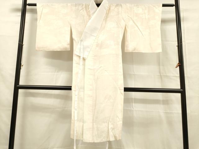 平和屋着物■長襦袢　無双仕立て　草花地紋　暈し染め　正絹　逸品　DABB3411cm