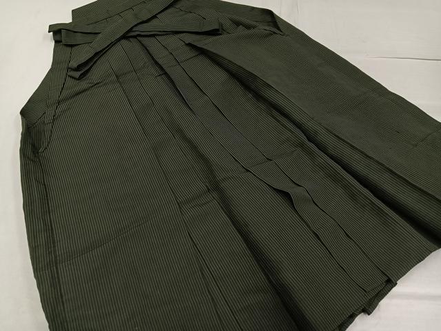 平和屋着物●男性　馬乗り袴　縞　正絹　逸品　AABF9546ph