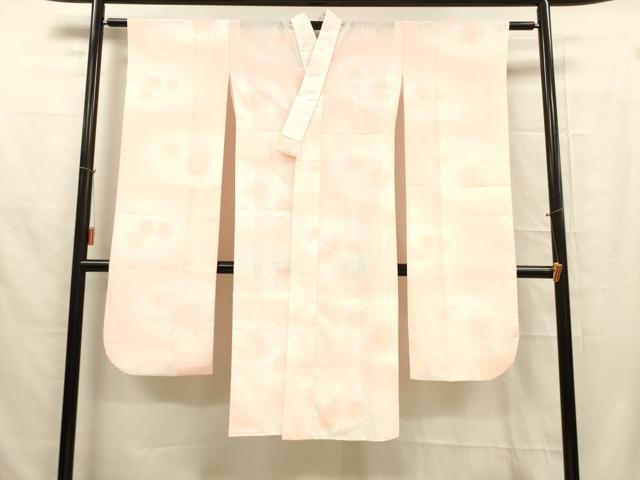 平和屋着物■振袖用長襦袢　無双仕立て　草花地紋　暈し染め　正絹　逸品　DABB3427cm