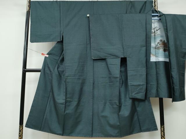 平和屋着物●男性 本場大島紬 アンサンブル 100亀甲 総詰め 正絹 逸品 未使用 CAAR8122vf
