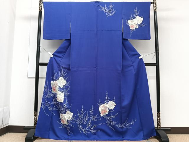 平和屋着物■訪問着 破れ色紙花文 松竹梅 正絹 逸品 CABE0595xi