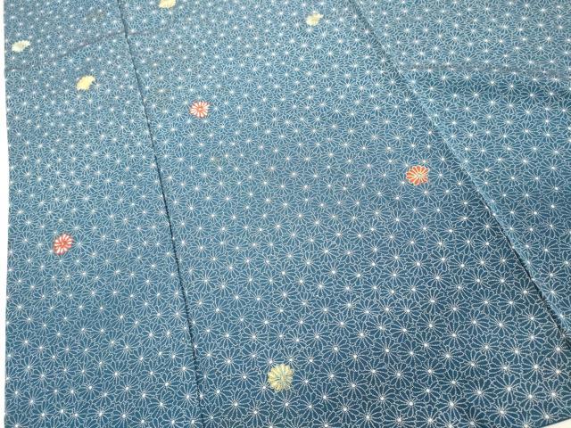 平和屋着物■江戸小紋　刺繍　花尽くし　正絹　逸品　DAAY8980cd