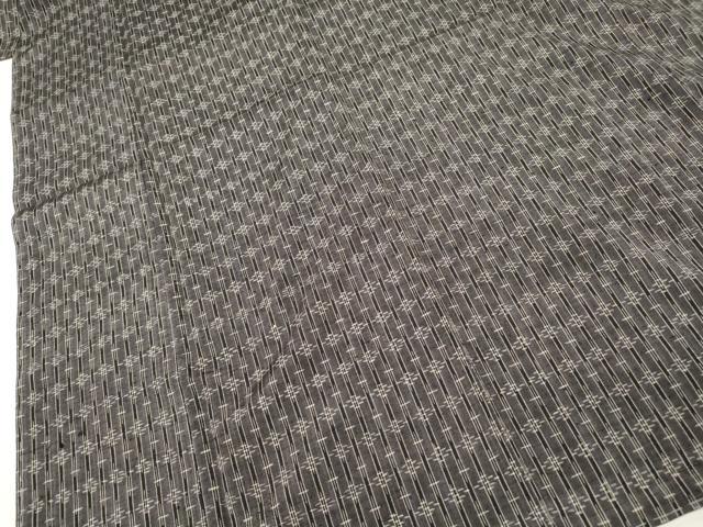 平和屋着物■上質な紬　幾何学間道　正絹　逸品　DAAZ8539qa