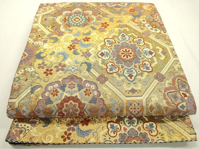 Rakuten - 平和屋着物▼六通柄袋帯　北大路華文　金糸　正絹　逸品　DABD5175fe