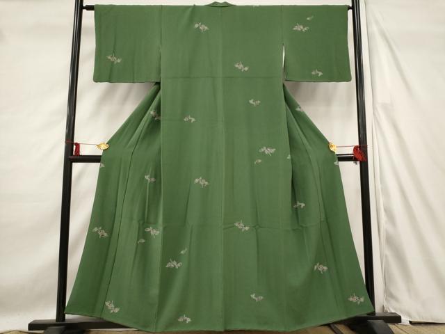 ■■■　サイズ　■■■ 身丈 157cm（肩から） 裄丈 63cm 袖丈 41.5cm　縫込み 5cm 袖幅 33cm 前幅 24.5cm 後幅 30cm 着物縫いこみ 内揚げ 6.5cm 裄 お袖側 約3cm　身頃側 約4cm ■■■　商...