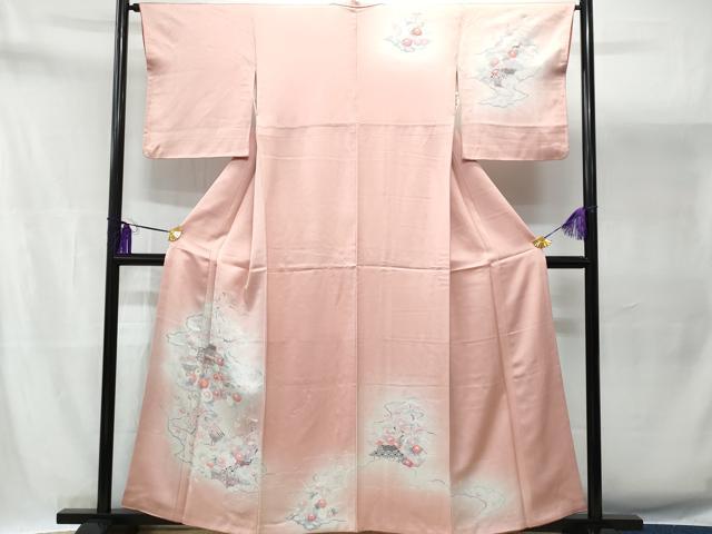 平和屋着物■訪問着　風景花文　暈し染め　正絹　逸品　CABA2736fb