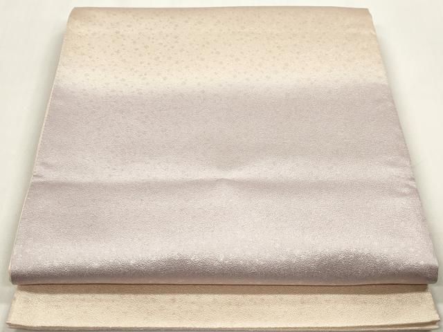 平和屋着物◎六通柄袋帯　霞文　銀糸　正絹　逸品　DAAZ8645qa