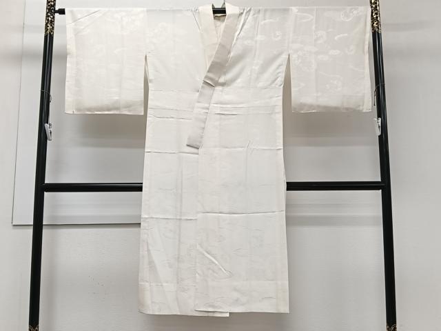 平和屋着物■長襦袢　無双仕立て　雲取り花丸地紋　正絹　逸品　CABA5327xi