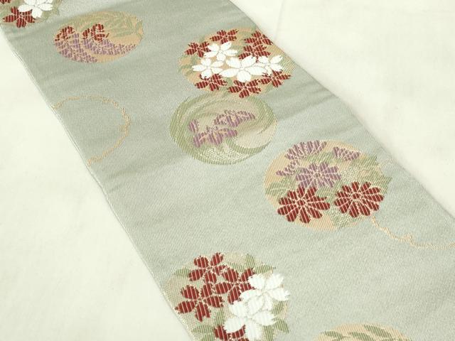平和屋着物◎半幅帯 花丸文 金糸 DABB2610qp