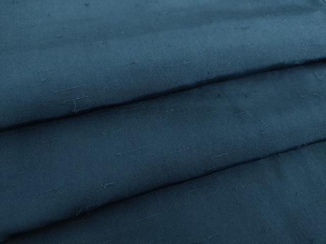 其它 - 平和屋着物●上質な色無地　お召縮緬　濃紺地　正絹　逸品　DABE5390ps