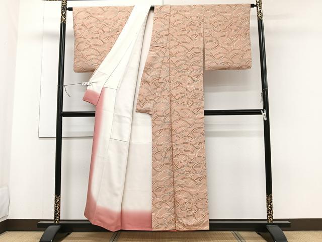 平和屋着物■上質な小紋　籬文　金彩　正絹　逸品　CABA5249xi