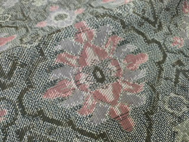 Rakuten - 平和屋着物■上質な紬　花菱文　正絹　逸品　未使用　CABA0533ng