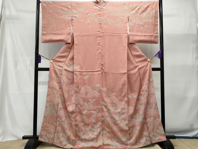 平和屋着物■訪問着　吉祥花文　正絹　逸品　CABA2660fb(4.0)