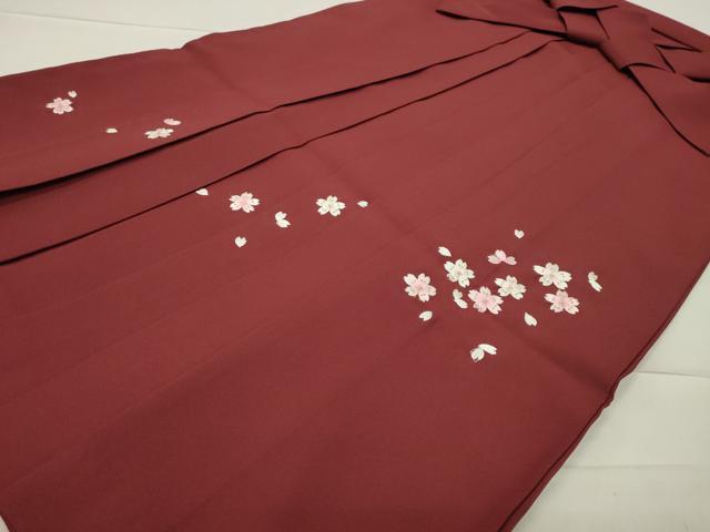 Rakuten - 平和屋着物●女性　行灯袴　総刺繍　舞桜文　小豆色　金糸　洗える着物　CABB0284gh